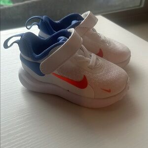 Nike Kids White, Blue, and Red Sneakers